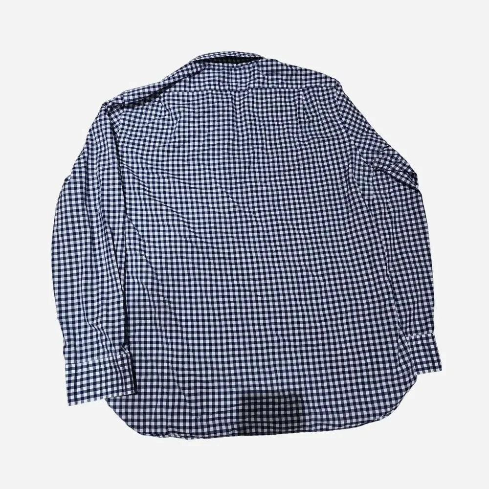 J.Crew Ludlow 120s 2 ply Men's Size XL white and blue gingham